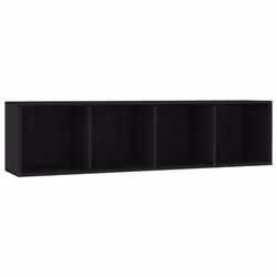 vidaXL Libreria/Mobile TV Nero 143x30x36 cm - Vista aggiuntiva 2