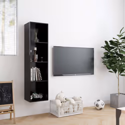 vidaXL Libreria/Mobile TV Nero 143x30x36 cm - Vista aggiuntiva 3
