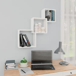Mensole a Muro Cubiche Bianche 68x15x68 cm Legno Multistrato Vidaxl 877781