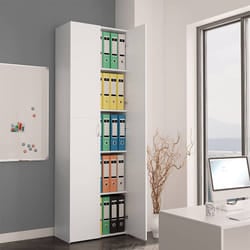 Armadio per Ufficio Bianco 60x32x190 cm in Legno Multistrato Vidaxl 5559