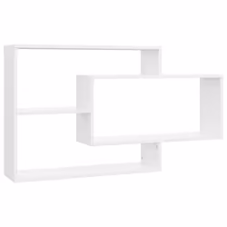 vidaXL Mensole a Muro Bianche 104x20x58,5 cm in Legno Multistrato - Vista aggiuntiva 2