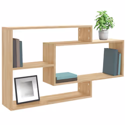 vidaXL Mensole a Muro Rovere Sonoma 104x20x58,5cm in Legno Multistrato - Vista aggiuntiva 3
