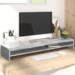 Supporto per Schermo Con un ripiano in Legno vari colori colore : Grigio Cemento