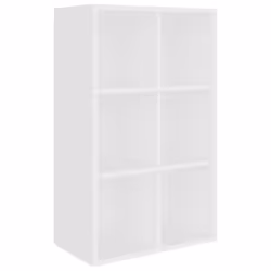 vidaXL Libreria/Credenza Bianca 66x30x98 cm in Legno Multistrato - Vista aggiuntiva 2