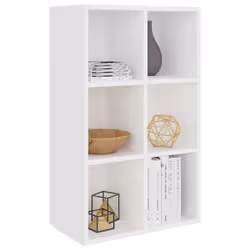 vidaXL Libreria/Credenza Bianca 66x30x98 cm in Legno Multistrato - Vista aggiuntiva 3