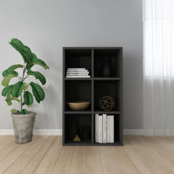 Libreria Credenza Progettata con 6 scomparti in Legno Mobile porta cd vari colori colore : nero