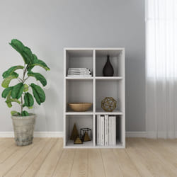 vidaXL Libreria/Credenza Bianco Lucido 66x30x98 cm Legno Multistrato
