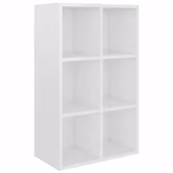 vidaXL Libreria/Credenza Bianco Lucido 66x30x98 cm Legno Multistrato - Vista aggiuntiva 2