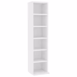 Mobile Porta CD Bianco 21x20x88 cm in Legno Multistratocod mxl 127067