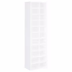 vidaXL Scarpiera Bianca 54x34x183 cm in Legno Multistrato - Vista aggiuntiva 2