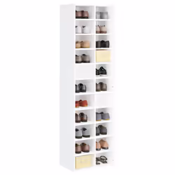 vidaXL Scarpiera Bianca 54x34x183 cm in Legno Multistrato - Vista aggiuntiva 3