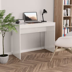 Tavolo Scrivania per Computer, Scrivania ufficio Bianco Lucido 90x40x72 cm in Legno Multistrato Vidaxl