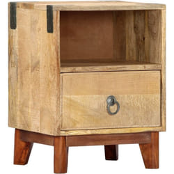Vidaxl - Comodino 40x30x52 cm in Legno Massello di Mango Grezzo
