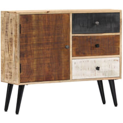 Credenza, Madia per salotto Moderna 88x30x73 cm in Legno Massello di Mango Vidaxl