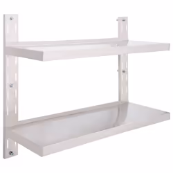 vidaXL Mensola a Sospensione a 2 Livelli in Acciaio Inox 100x30 cm - Vista aggiuntiva 2