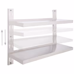 vidaXL Mensola a Sospensione a 2 Livelli in Acciaio Inox 100x30 cm - Vista aggiuntiva 3