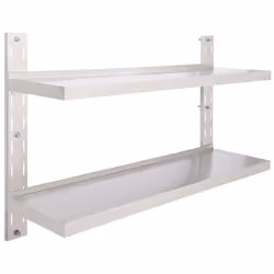 vidaXL Mensola a Sospensione a 2 Livelli in Acciaio Inox 120x30 cm - Vista aggiuntiva 2