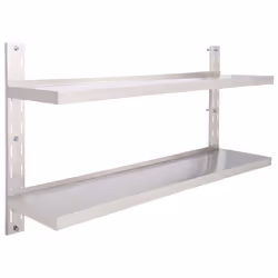 vidaXL Mensola a Sospensione a 2 Livelli in Acciaio Inox 150x30 cm - Vista aggiuntiva 2