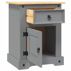 VidaXL 282617 comodino Marrone, Grigio - Vista aggiuntiva 6