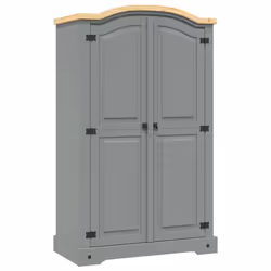Armadio in Legno di Pino Messicano Corona 2 Ante Grigiocod mxl 82234