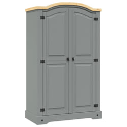Armadio in Legno di Pino Messicano Corona 2 Ante Grigiocod mxl 82234