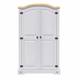 VidaXL 282620 armadio/guardaroba per camera da letto 1 ripiani 2 porta/porte Bianco - Vista aggiuntiva 3