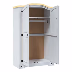 VidaXL 282620 armadio/guardaroba per camera da letto 1 ripiani 2 porta/porte Bianco - Vista aggiuntiva 6