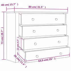 VidaXL 282658 credenza per soggiorno - Vista aggiuntiva 6