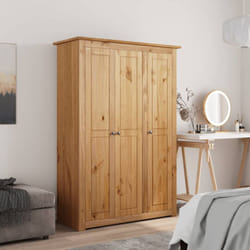 Vidaxl - Armadio a 3 Ante 118x50x171,5cm Legno di Pino Panama Range