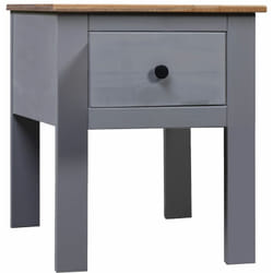 Vidaxl - Comodino da Camera da Letto, Tavolino da notte Grigio 46x40x57 cm in Legno di Pino Panama Range