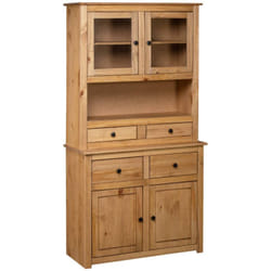 Credenza 93x40,5x180 cm in Legno Massello di Pino Panama Range Vidaxl