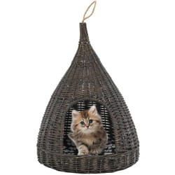 Cesta per Gatti Cuscino Grigio 40x60cm Teepee Salice Naturale Vidaxl 76174