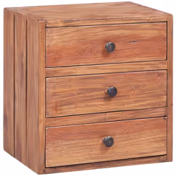 Aggiungete un tocco rustico al vostro arredamento con il nostro comodino in legno! Dotato di 3 cassetti, questo particolare c ...