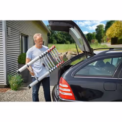VidaXL FlexLine 260 Scala telescopica Argento - Vista aggiuntiva 4