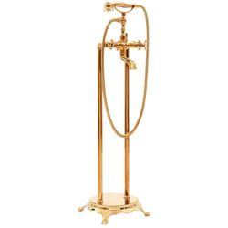 Rubinetteria a Colonna per Vasca Bagno Acciaio Inox 99,5cm Oro Vidaxl 55179
