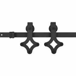 vidaXL Kit di Binari per Porte Scorrevoli SKIEN 200 cm Acciaio Nero - Vista aggiuntiva 2