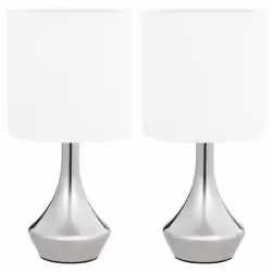 Lampade da Tavolo 2 pz Pulsanti Touch Bianche E14cod mxl 73032 - Vista aggiuntiva 2