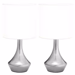 Lampade da Tavolo 2 pz Pulsanti Touch Bianche E14cod mxl 73032 - Vista aggiuntiva 3
