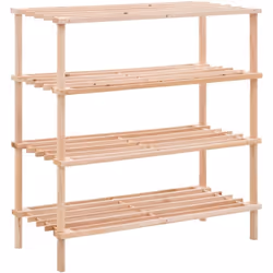 Questa scarpiera in legno a 4 livelli manterrà le vostre amate scarpe in ordine e ben organizzate lasciando libero il pavimen ...