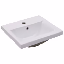vidaXL Lavabo da Incasso 42x39x18 cm in Ceramica Bianco - Vista aggiuntiva 2