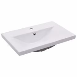 vidaXL Lavabo da Incasso 61x39,5x18,5 cm in Ceramica Bianco - Vista aggiuntiva 2