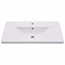 vidaXL Lavabo da Incasso 81x39,5x18,5 cm in Ceramica Bianco - Vista aggiuntiva 3