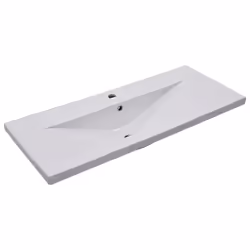 vidaXL Lavabo da Incasso 101x39,5x18,5 cm in Ceramica Bianco - Vista aggiuntiva 2