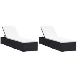 VidaXL 277088 sedia da esterno Resina, Acciaio Nero, Crema