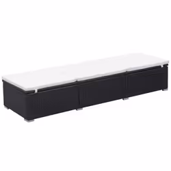 VidaXL 277088 sedia da esterno Resina, Acciaio Nero, Crema - Vista aggiuntiva 5