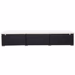VidaXL 277088 sedia da esterno Resina, Acciaio Nero, Crema - Vista aggiuntiva 6