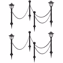 Il nostro set di lampioncini, dotati di recinzione a catena, è un'aggiunta perfetta per i vostri giardini, patii, cortili e b ...