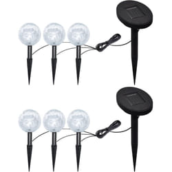 Lampade led da Giardino 6 pz con Picchetti e Pannelli Solari Vidaxl 93881