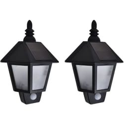 Lampade Solari a Parete 2 pz con Sensore Movimento Nere Vidaxl 23418