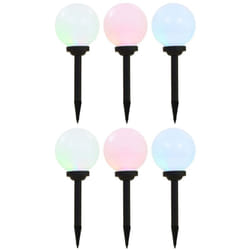 Lampade Solari da Esterno 6 pz led Sferiche 20 cm rgb Vidaxl 56999